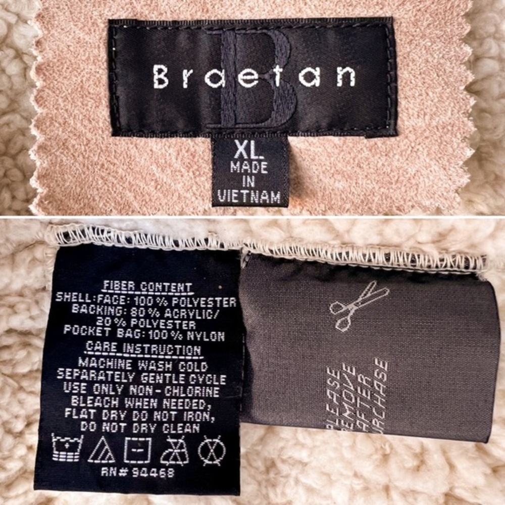 BRAETAN Tan Cozy Sherpa Lined Faux Shearling Zip Up Coat - Picture 8 of 8